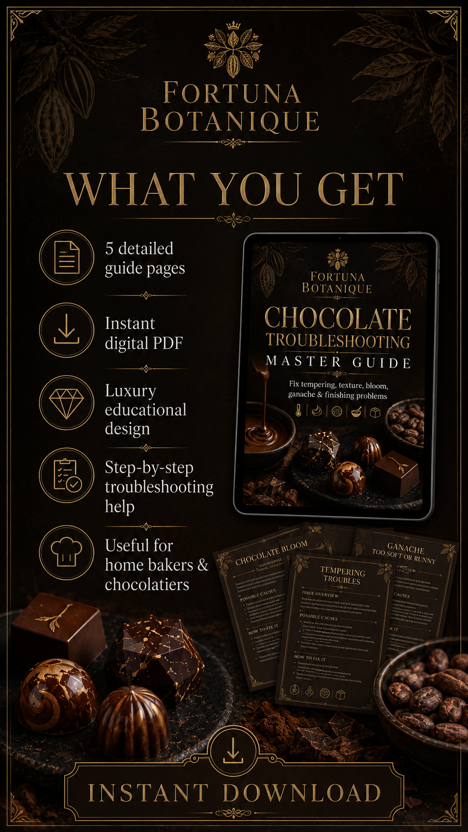 Chocolate Troubleshooting Master Guide | Tempering, Bloom, Ganache, Texture & Finishing Problems PDF