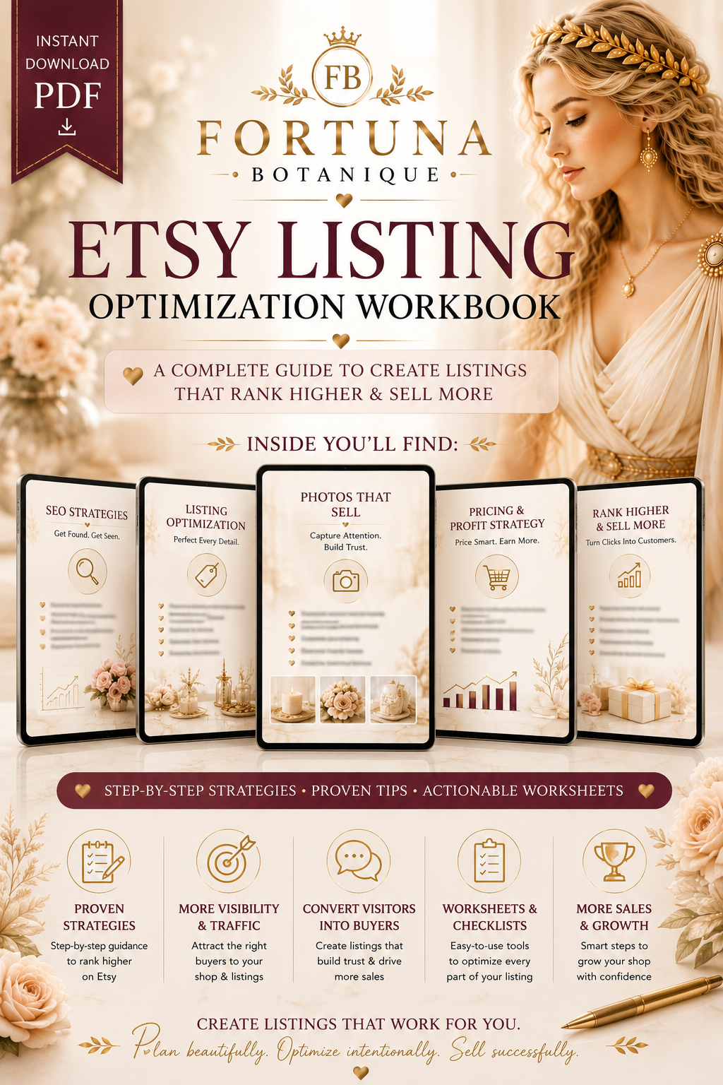 Etsy Listing Optimization Workbook | Instant PDF Download