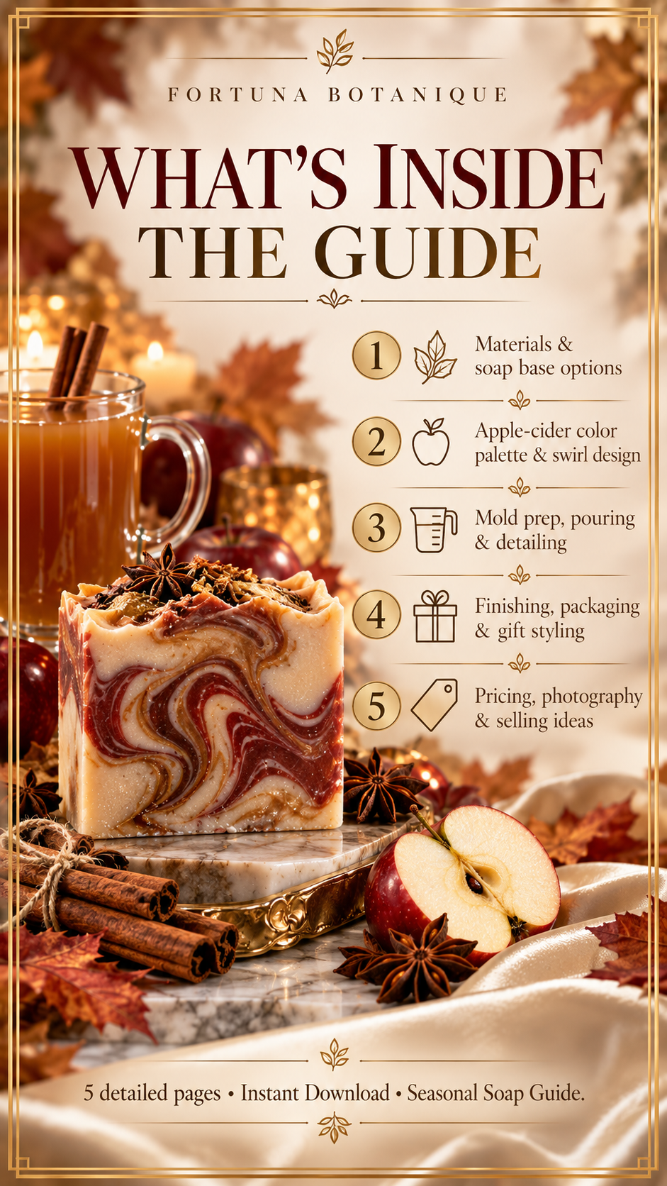 Apple Cider Soap Guide | Fall Harvest Soap Tutorial, Packaging & Seasonal Selling PDF