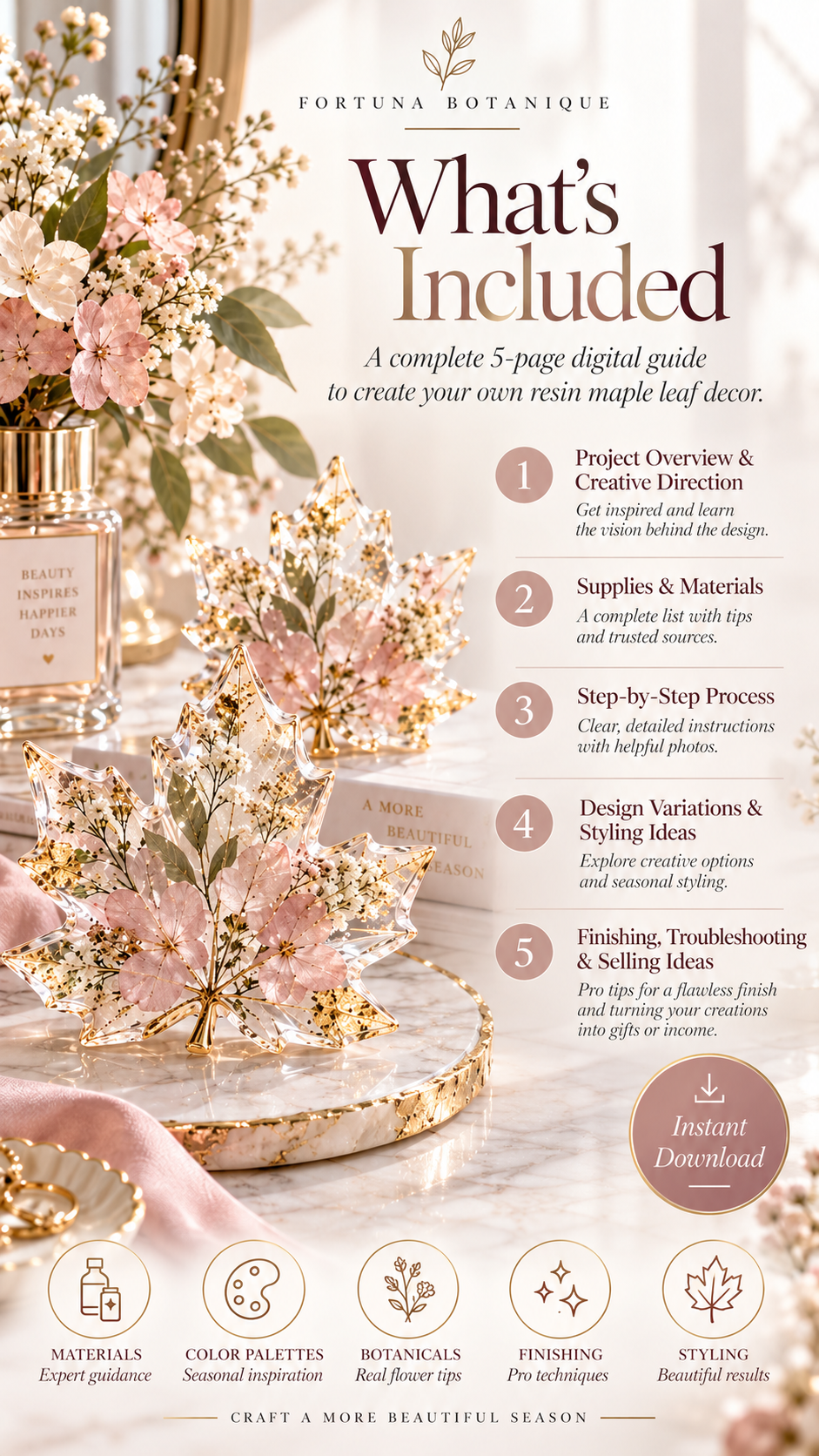 Resin Maple Leaf Decor Tutorial | Botanical Fall Resin Guide