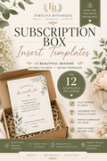 Luxury Subscription Box Insert Templates | Editable Canva Thank You & Packaging Inserts (Instant PDF Download)