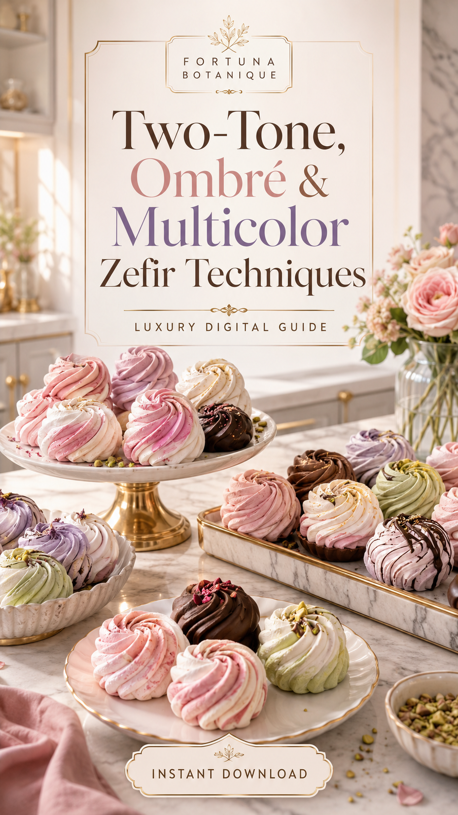 Two-Tone, Ombré & Multicolor Zefir Techniques Guide | Luxury Zefir Decorating & Piping PDF
