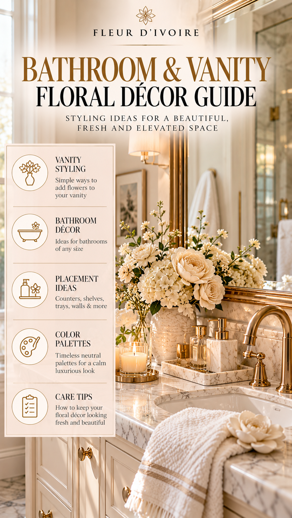 Bathroom & Vanity Floral Décor Guide