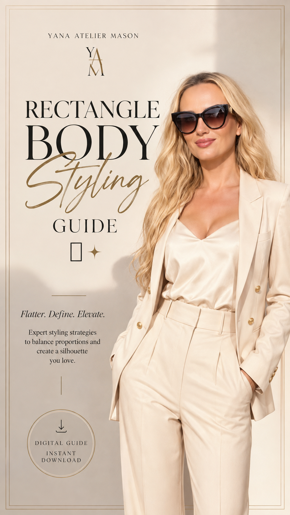 Rectangle Body Styling Guide | Women’s Body Shape Fashion Guide | Flattering Outfit Ideas | Digital Style Guide