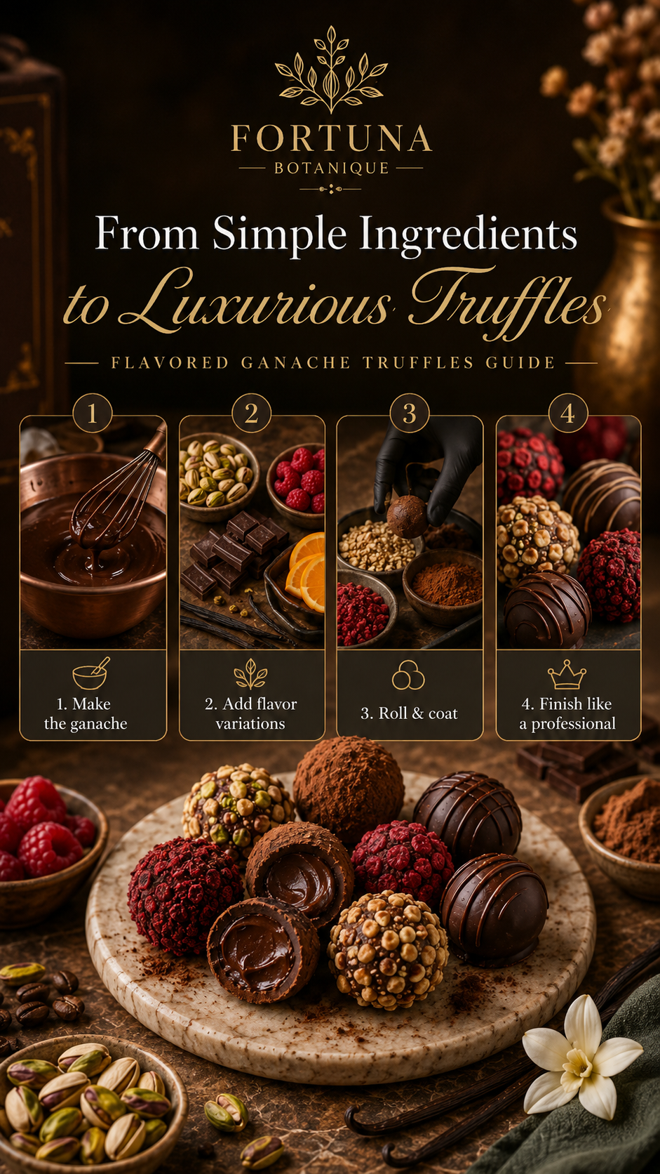 Flavored Ganache Truffles Guide | Chocolate Truffle Fillings, Flavor Pairing, Texture & Artisan Techniques PDF