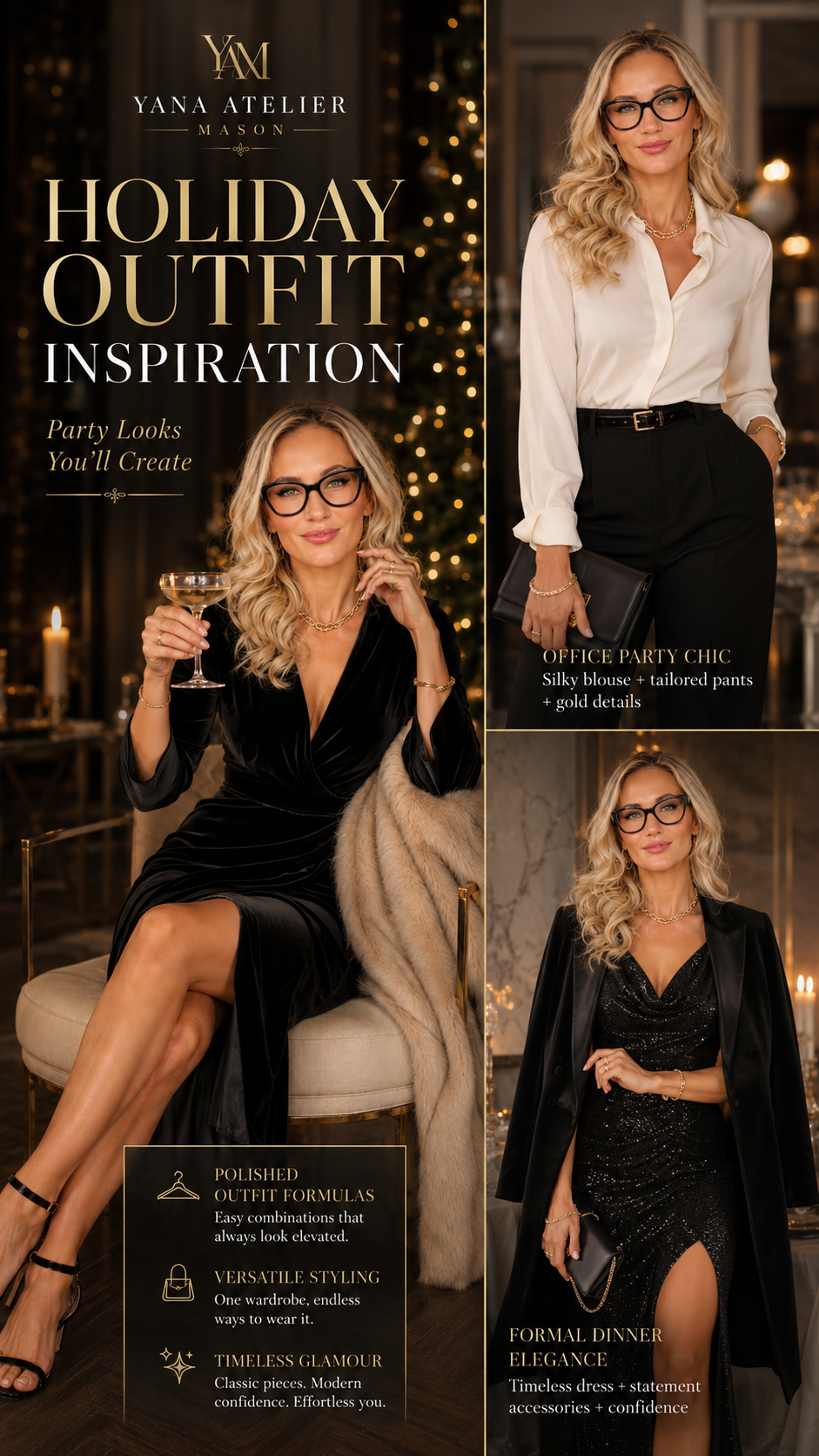 Holiday Party Style Guide | Elegant Festive Outfit Styling & Party Fashion Digital Guide