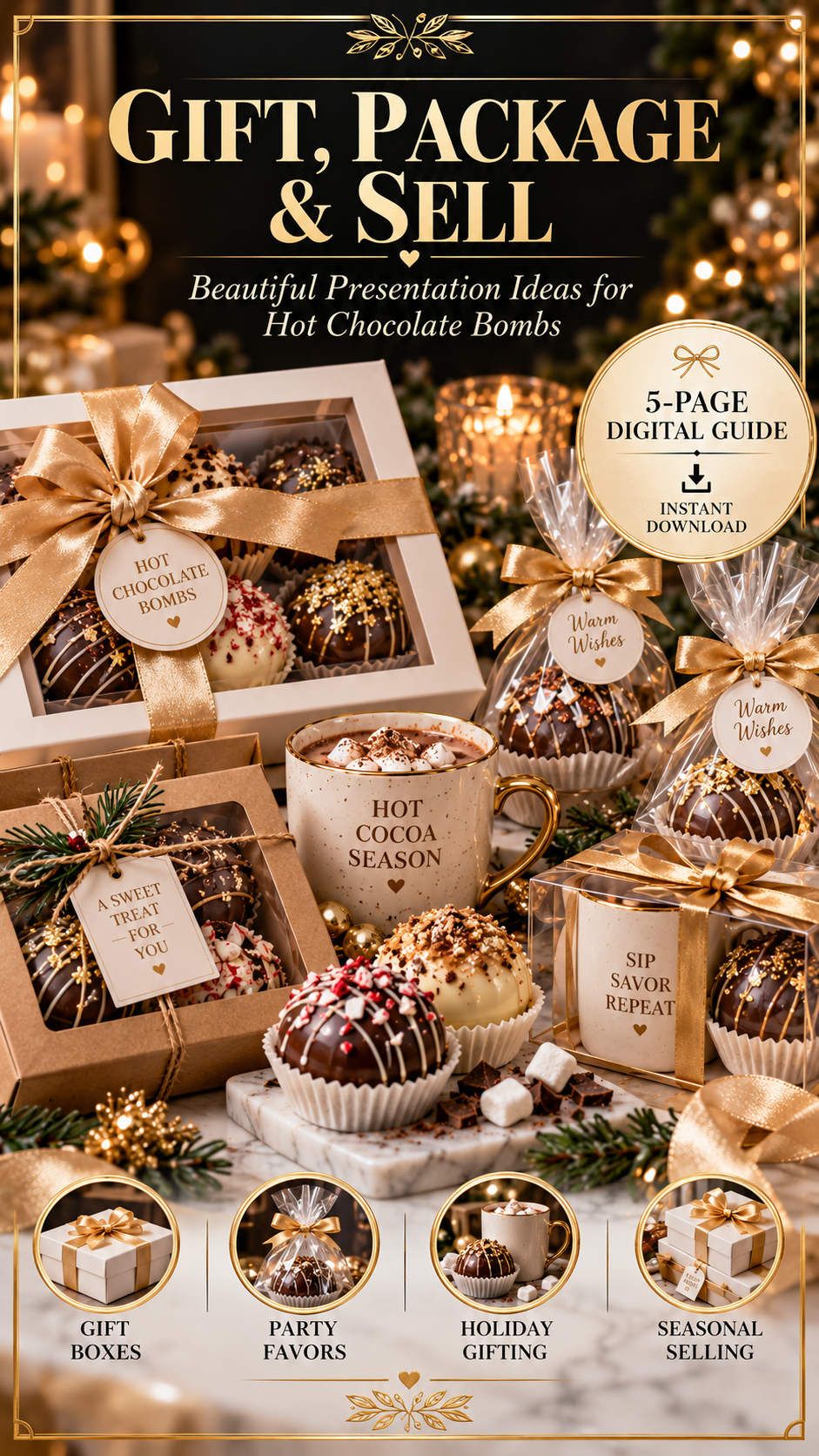 Hot Chocolate Bomb Guide | Cocoa Bombs, Fillings, Decorating, Packaging & Selling