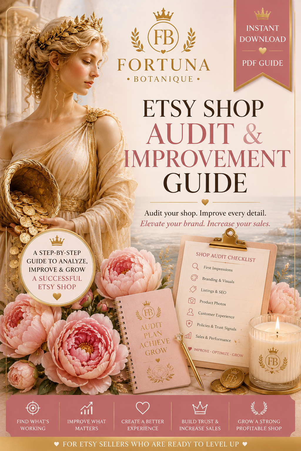 Etsy Shop Audit & Improvement Guide | Instant PDF Download