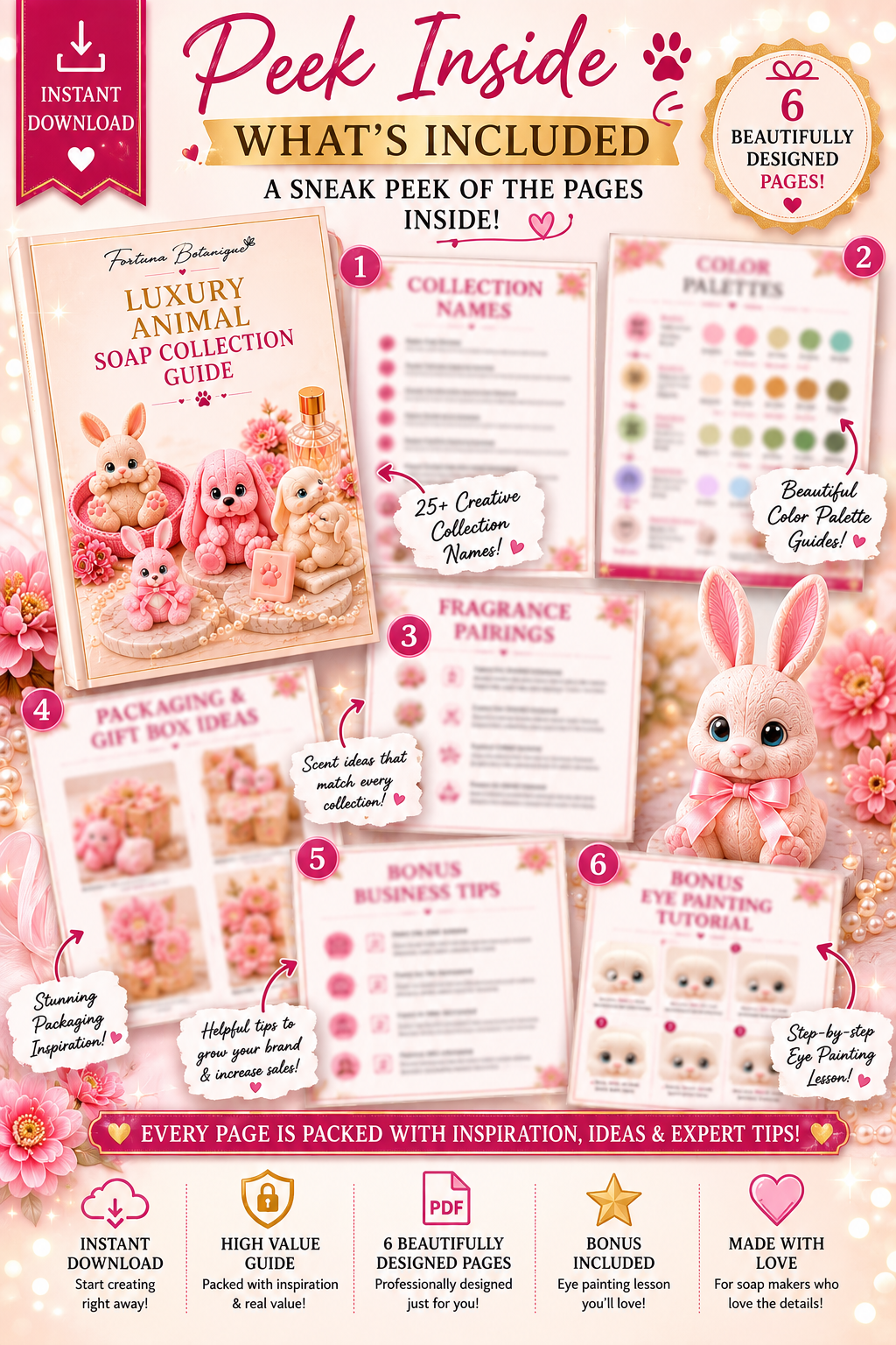 Luxury Animal Soap Collection Guide | 25+ Cute Teddy Bear, Bunny & Animal Soap Designs | Handmade Soap Making PDF | Digital Download (Copy)