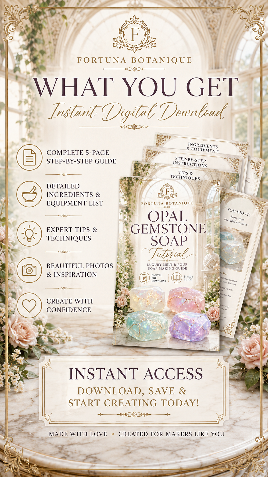 Ultimate Opal Gemstone Soap Tutorial | Luxury Melt & Pour Soap Making Guide