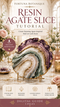 Resin Agate Slice Tutorial Guide | Crystal-Inspired Epoxy Resin Wall Art Digital Download for Beginners