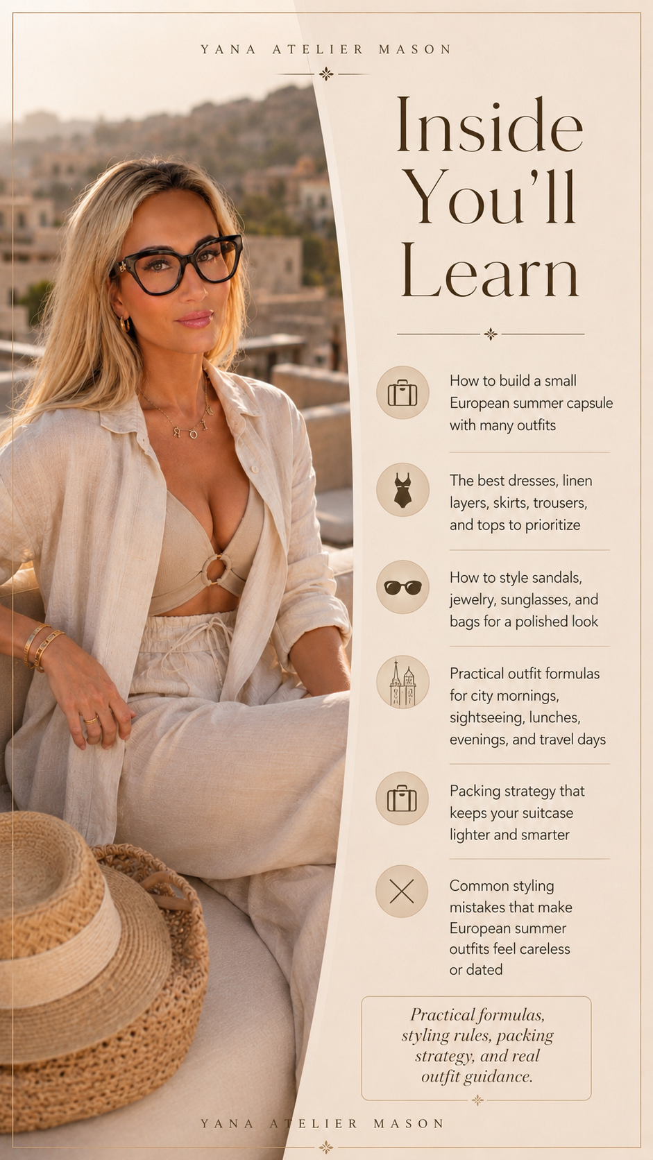 European Summer Capsule Wardrobe Guide | Chic Travel Style & Elegant Vacation Outfits