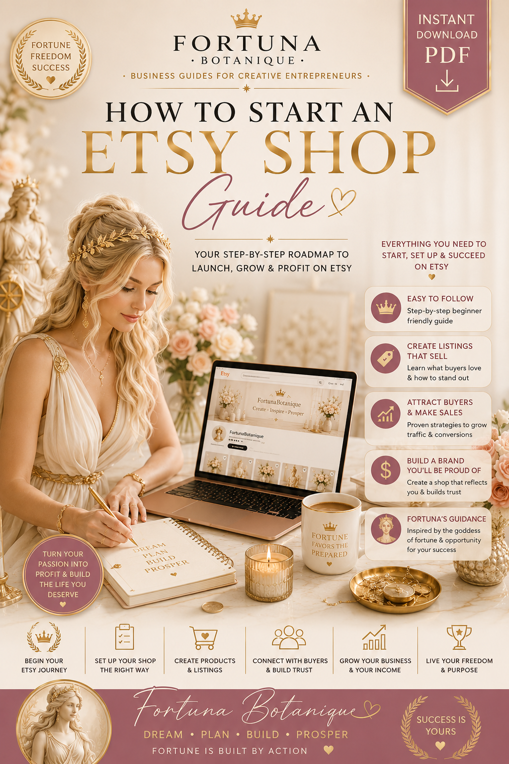 How to Start an Etsy Shop Guide | Beginner Etsy Seller eBook | Instant PDF Download