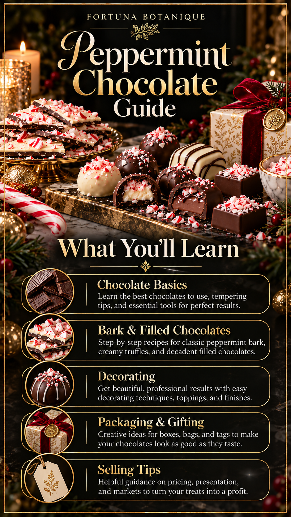 Peppermint Chocolate Guide | Holiday Chocolate, Fillings, Decorating, Packaging & Selling