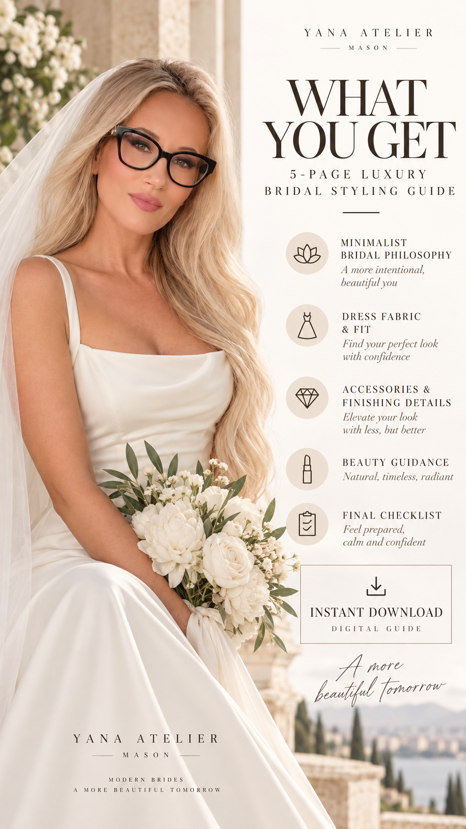 Minimalist Bridal Style Guide | Elegant Wedding Dress & Bridal Styling Guide
