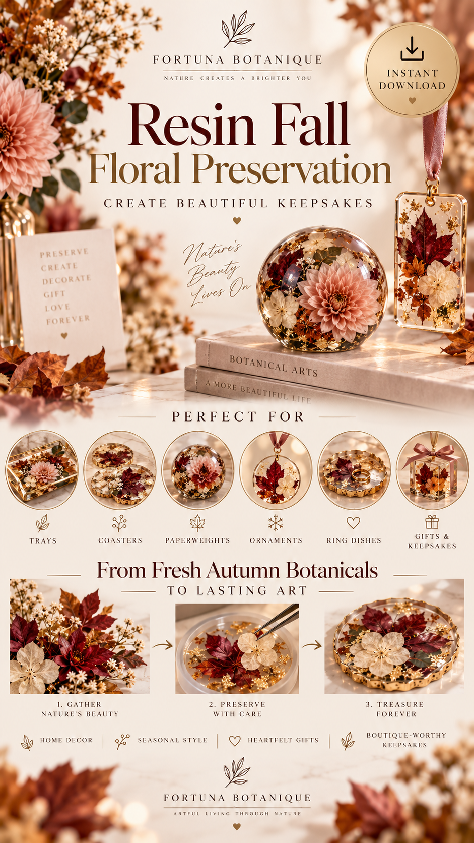 Resin Fall Floral Preservation Tutorial | Botanical Epoxy Resin Guide