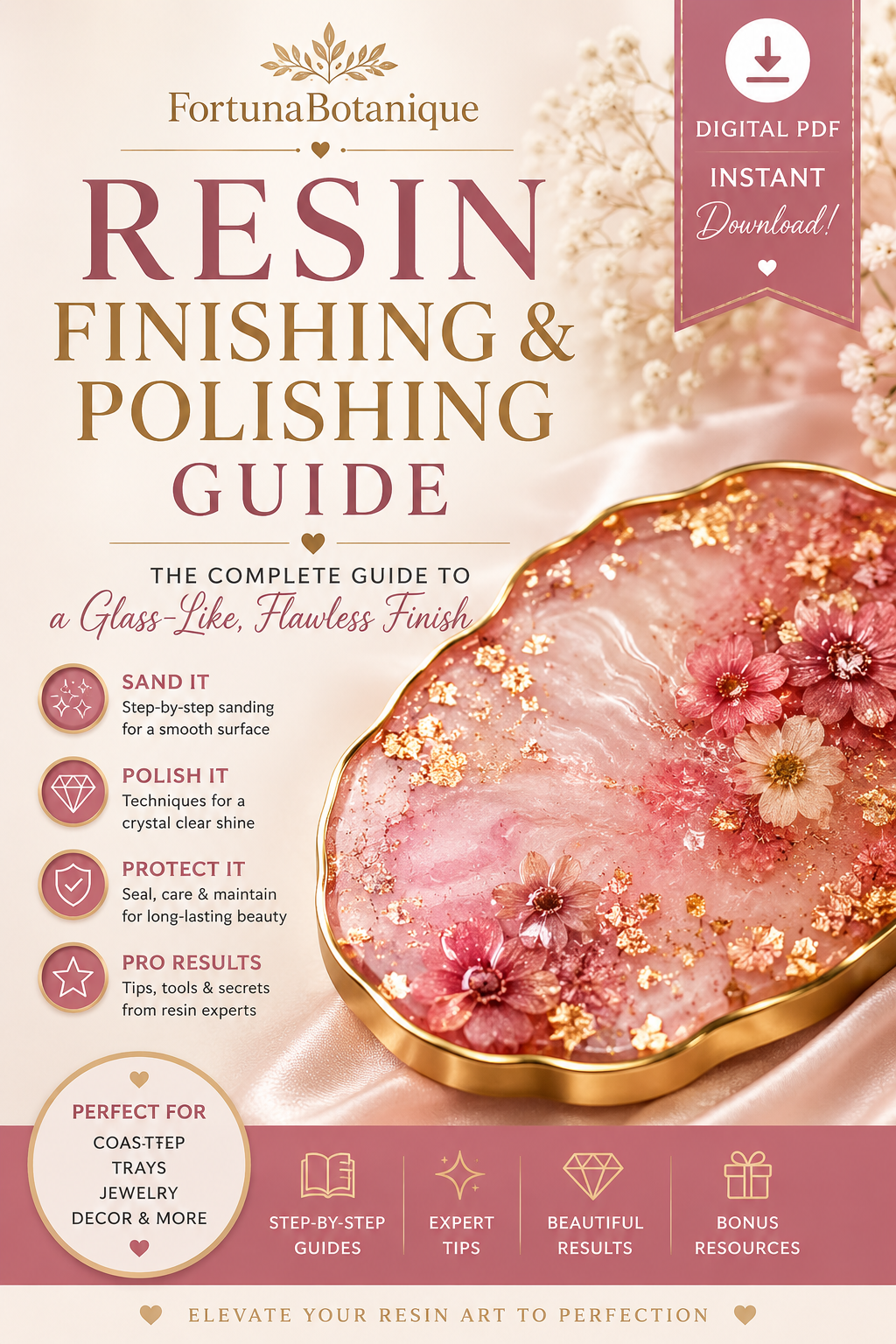 Resin Finishing & Polishing Guide | Professional Epoxy Resin Finishing Tutorial | Instant PDF Download