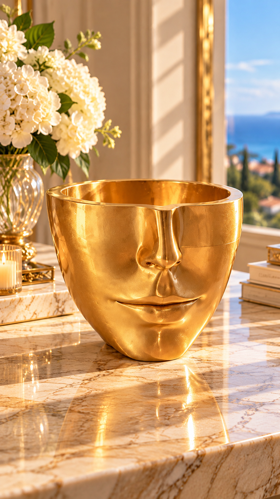 3D Face Planter Silicone Mold | Resin & Concrete Head Vase Mold