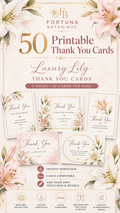 Luxury Lily Printable Thank You Cards | 50 Small Business Cards