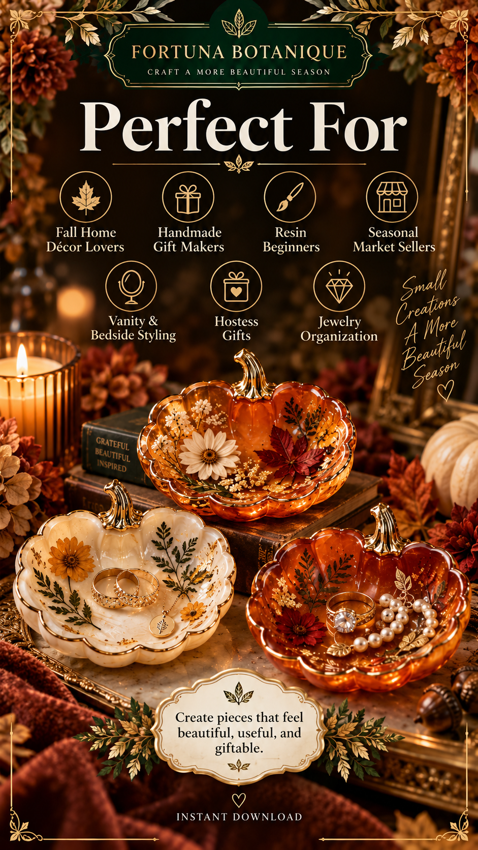 Resin Pumpkin Jewelry Dish Tutorial | Fall Epoxy Resin Guide
