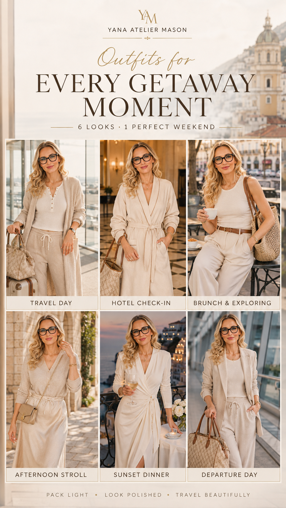 Luxury Weekend Getaway Packing Guide | 2 Night 3 Day Capsule Wardrobe, Travel Outfit Planner & Chic Packing PDF