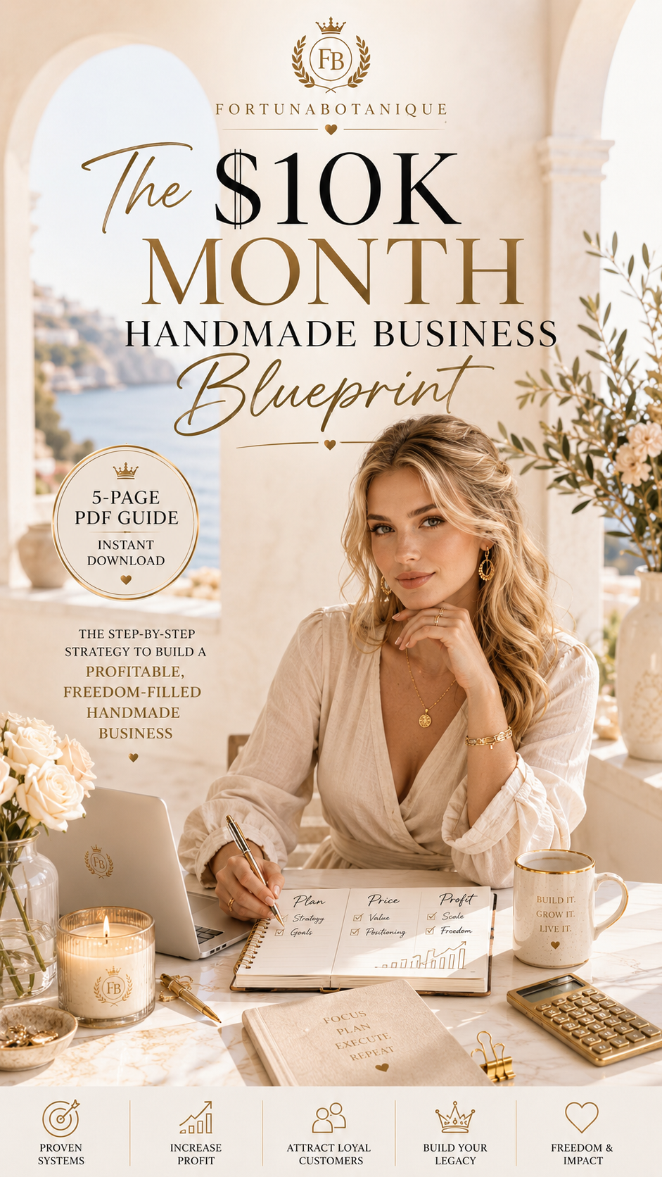 The $10K Month Handmade Business Blueprint | Revenue, Pricing & Growth Guide for Etsy and Shopify Sellers