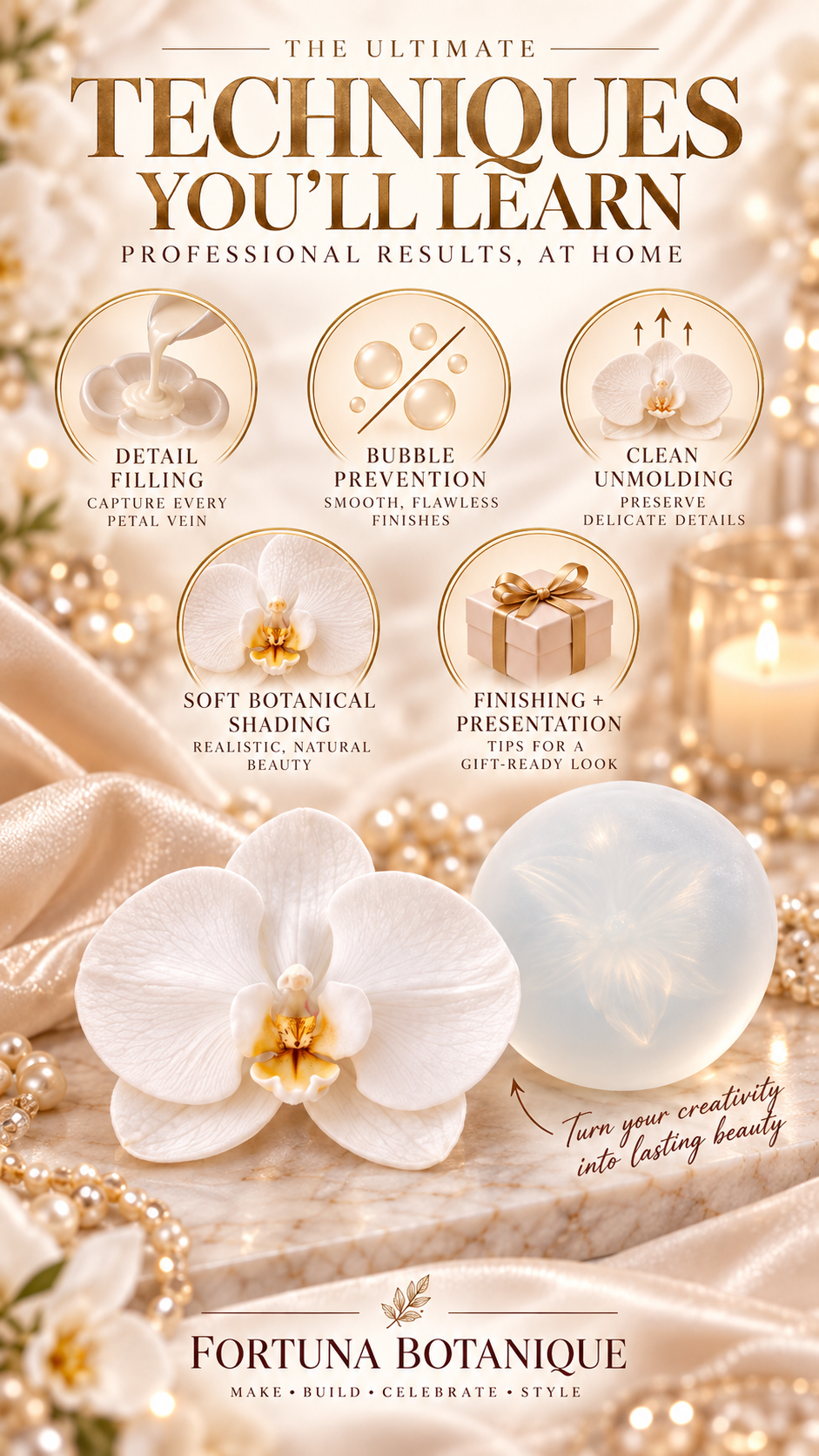 Orchid Silicone Mold Guide | Soap, Candle, Resin, Chocolate & Zefir