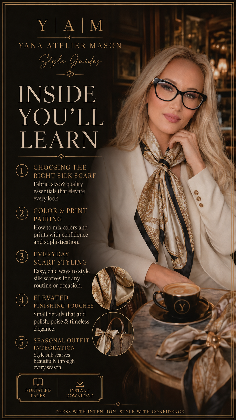 How to Style Silk Scarves | Elegant Scarf Styling Guide | Digital Fashion E-Book