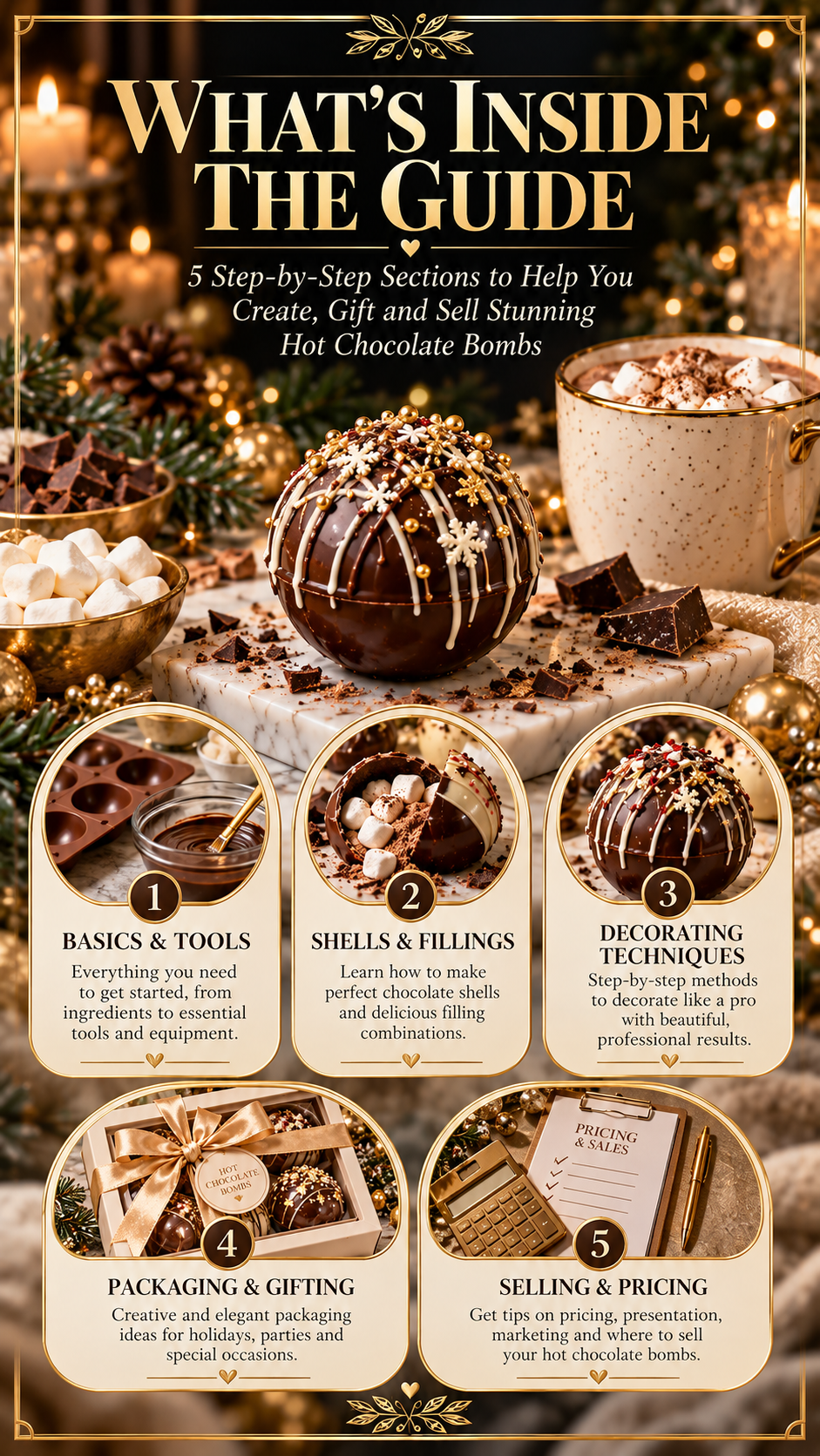 Hot Chocolate Bomb Guide | Cocoa Bombs, Fillings, Decorating, Packaging & Selling