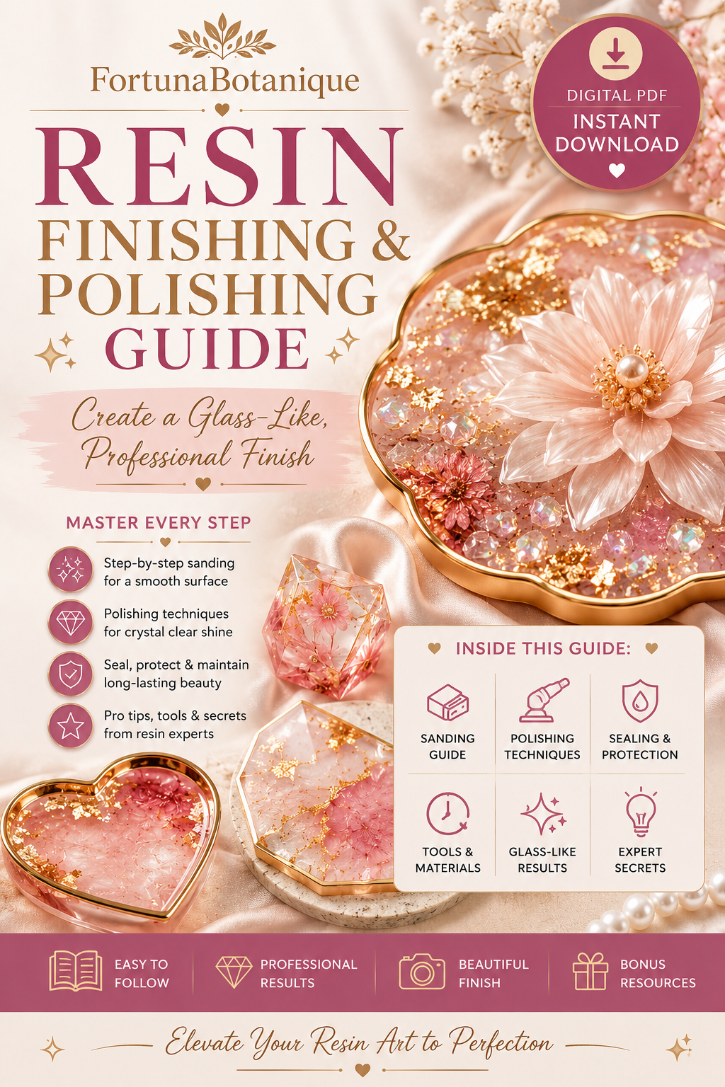 Resin Finishing & Polishing Guide | Professional Epoxy Resin Finishing Tutorial | Instant PDF Download