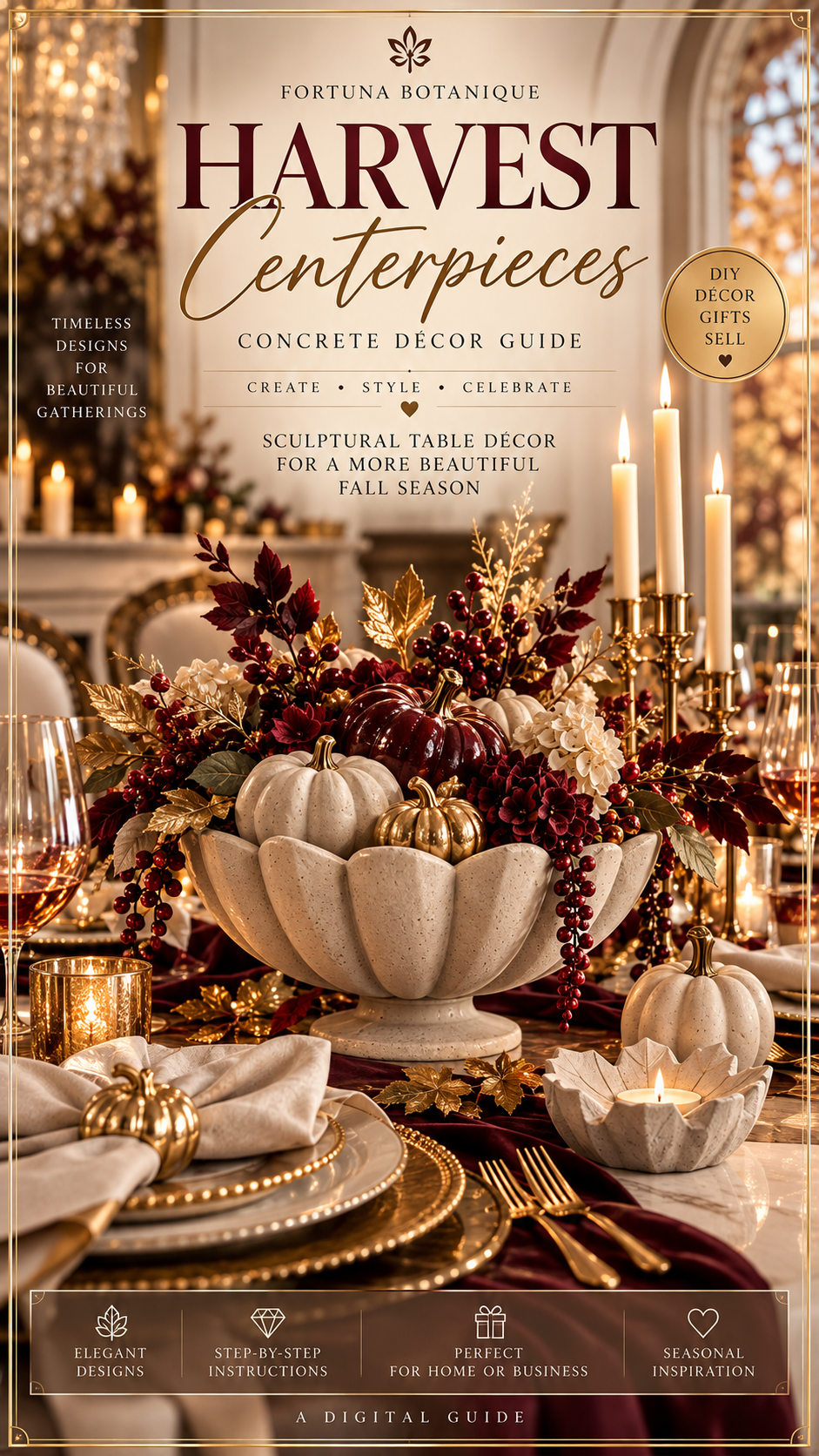 Harvest Concrete Centerpieces Guide | DIY Fall Table Decor & Seasonal Styling