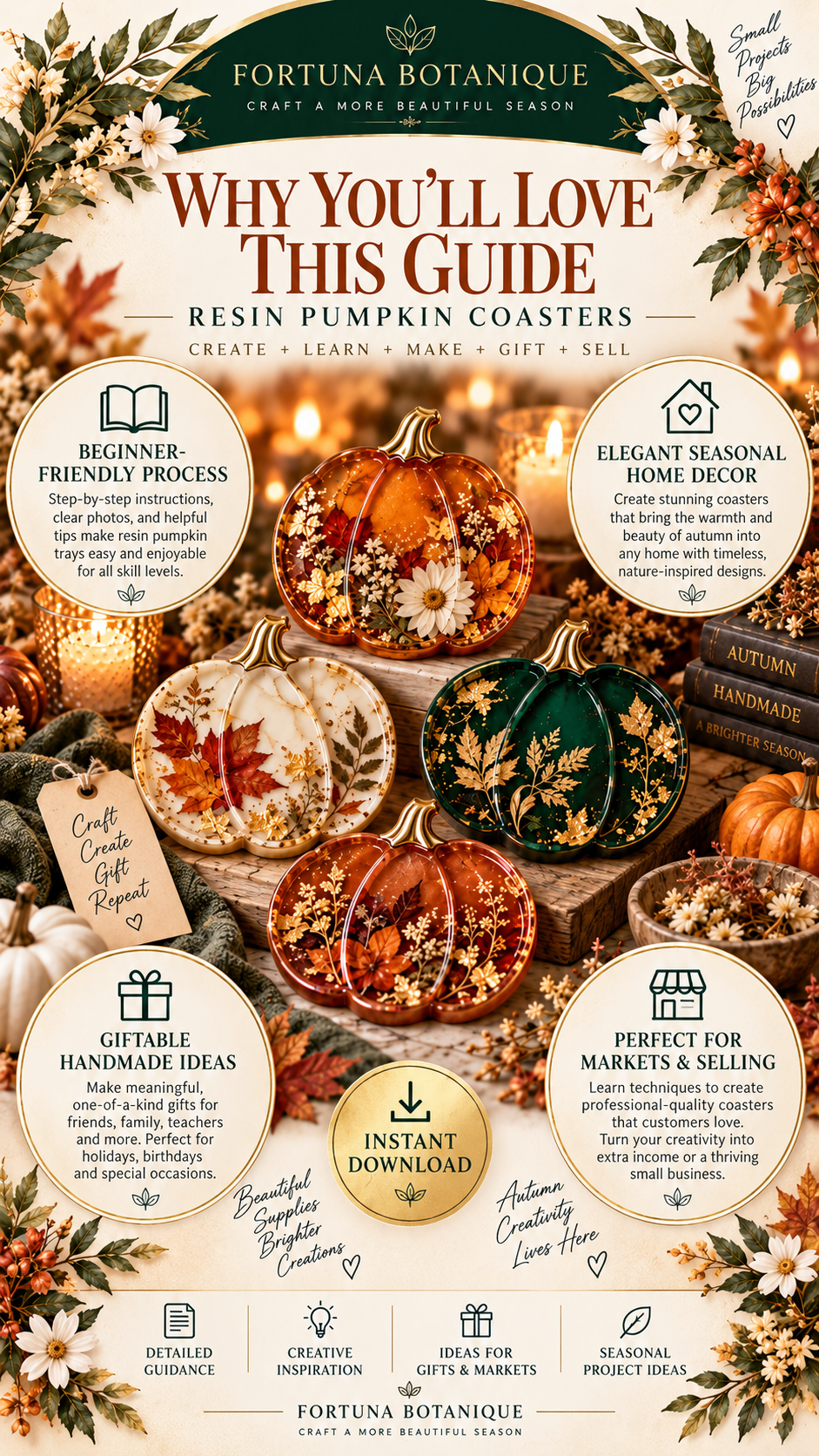 Resin Pumpkin Coasters Guide | Fall Resin Project Tutorial