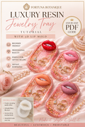 Luxury Resin Jewelry Tray Tutorial PDF | 3D Lip Mold Resin Guide | DIY Epoxy Resin Trinket Tray | Instant Digital Download