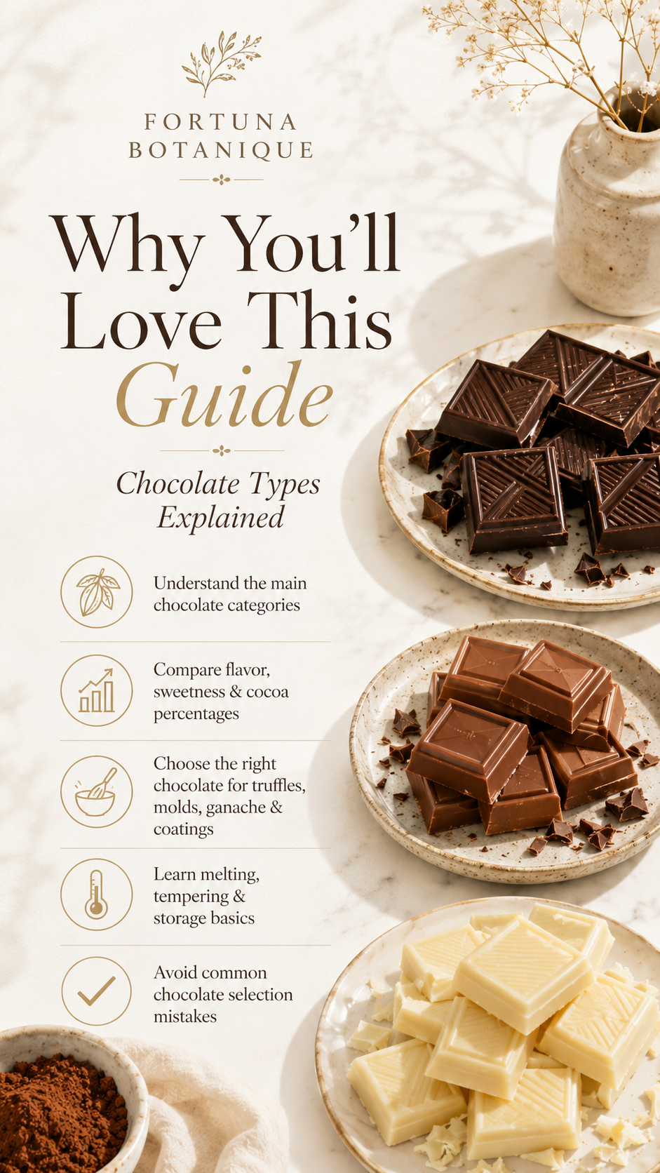 Chocolate Types Explained | Dark, Milk, White & Couverture Chocolate Guide