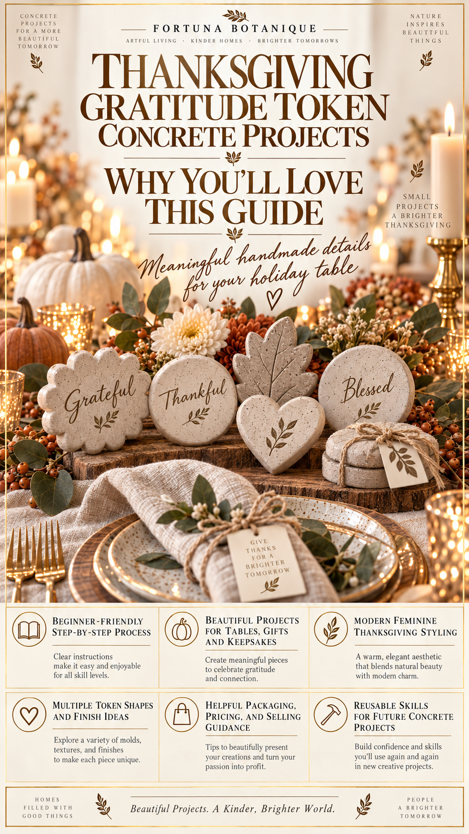 Thanksgiving Napkin Ring Holder Concrete Projects Guide | DIY Holiday Table Tutorial