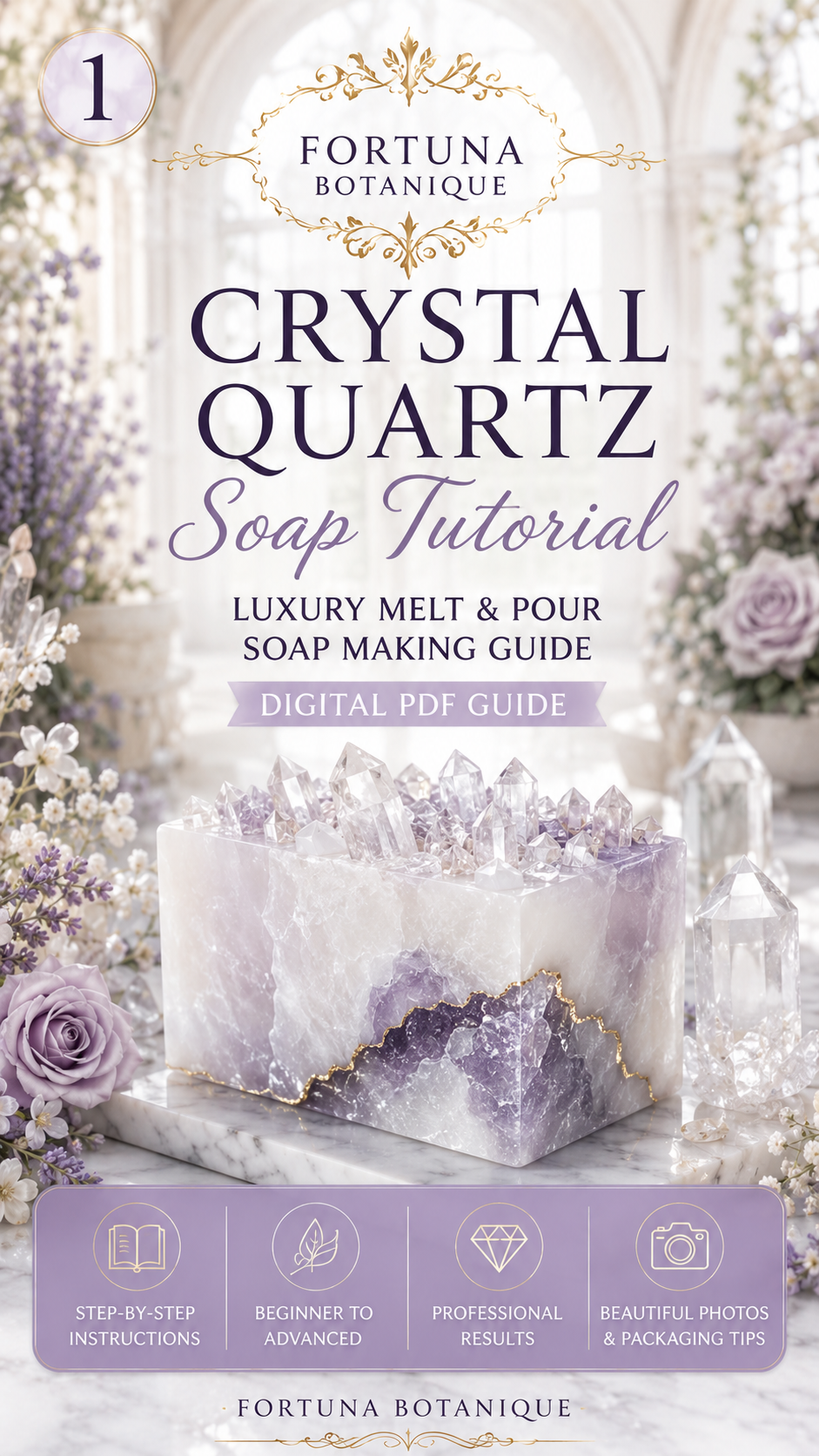 Crystal Quartz Soap Tutorial | Luxury Melt & Pour Soap Making Guide