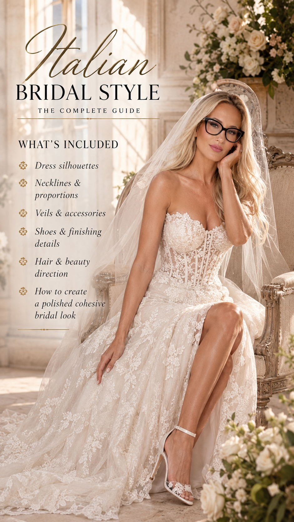 Italian Bridal Style Guide | Luxury Wedding Dress, Veil & Bridal Styling