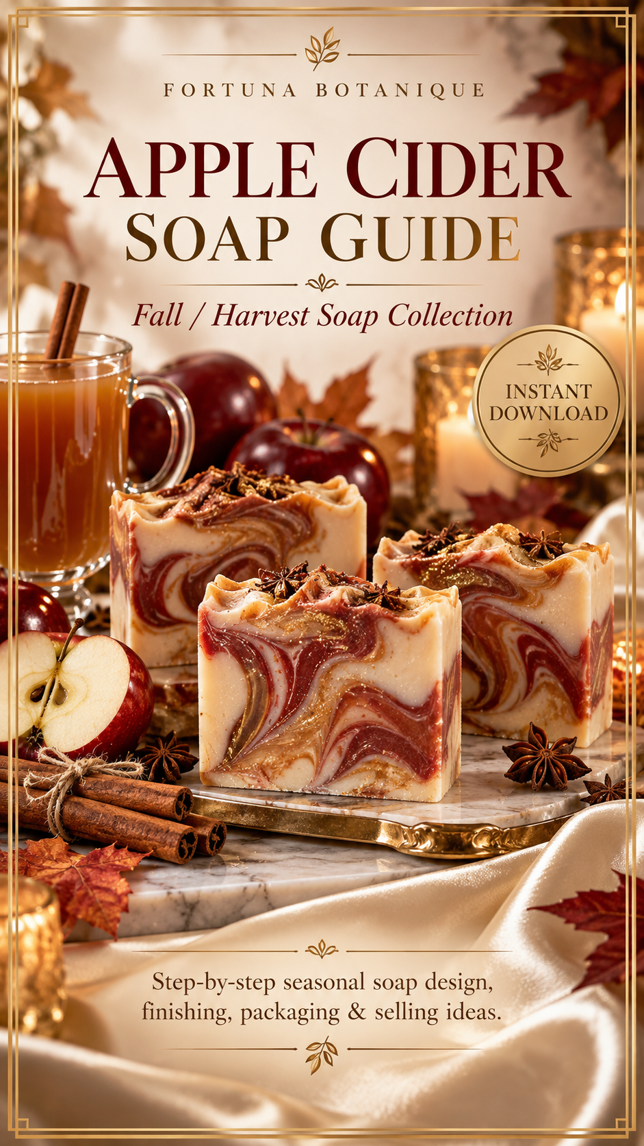 Apple Cider Soap Guide | Fall Harvest Soap Tutorial, Packaging & Seasonal Selling PDF