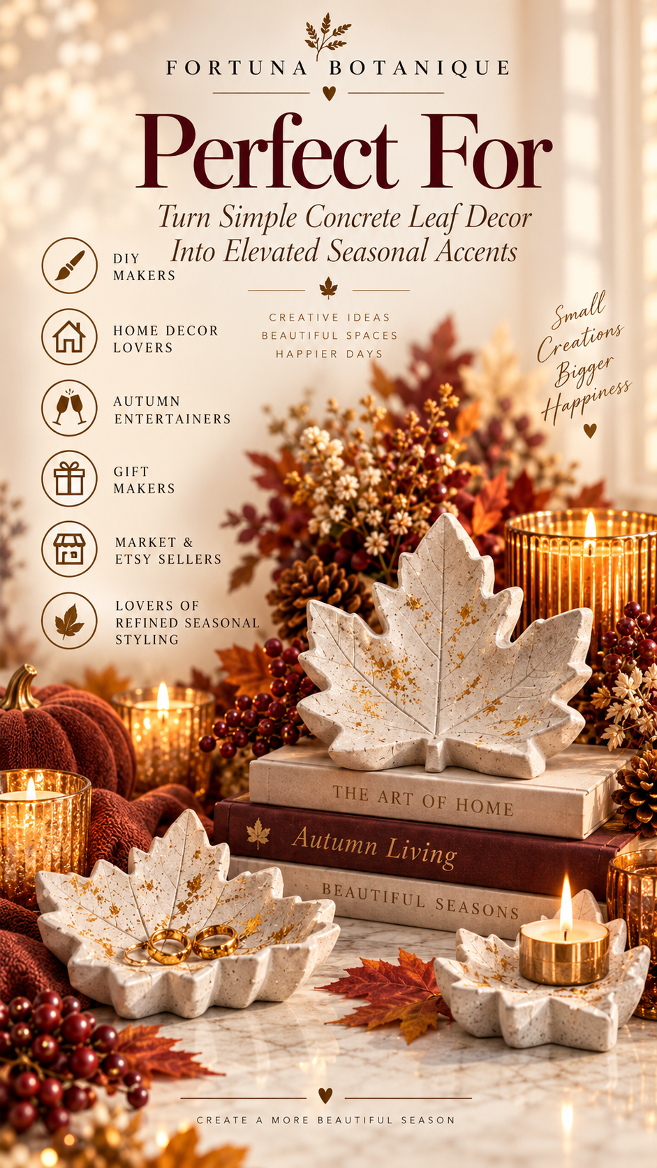 Concrete Leaf Decor Guide | DIY Fall Trays, Dishes & Seasonal Decor
