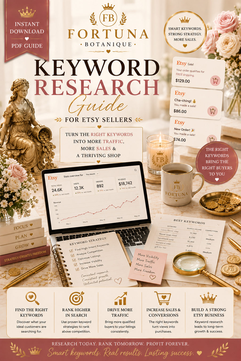Keyword Research Guide for Etsy | Instant PDF Download