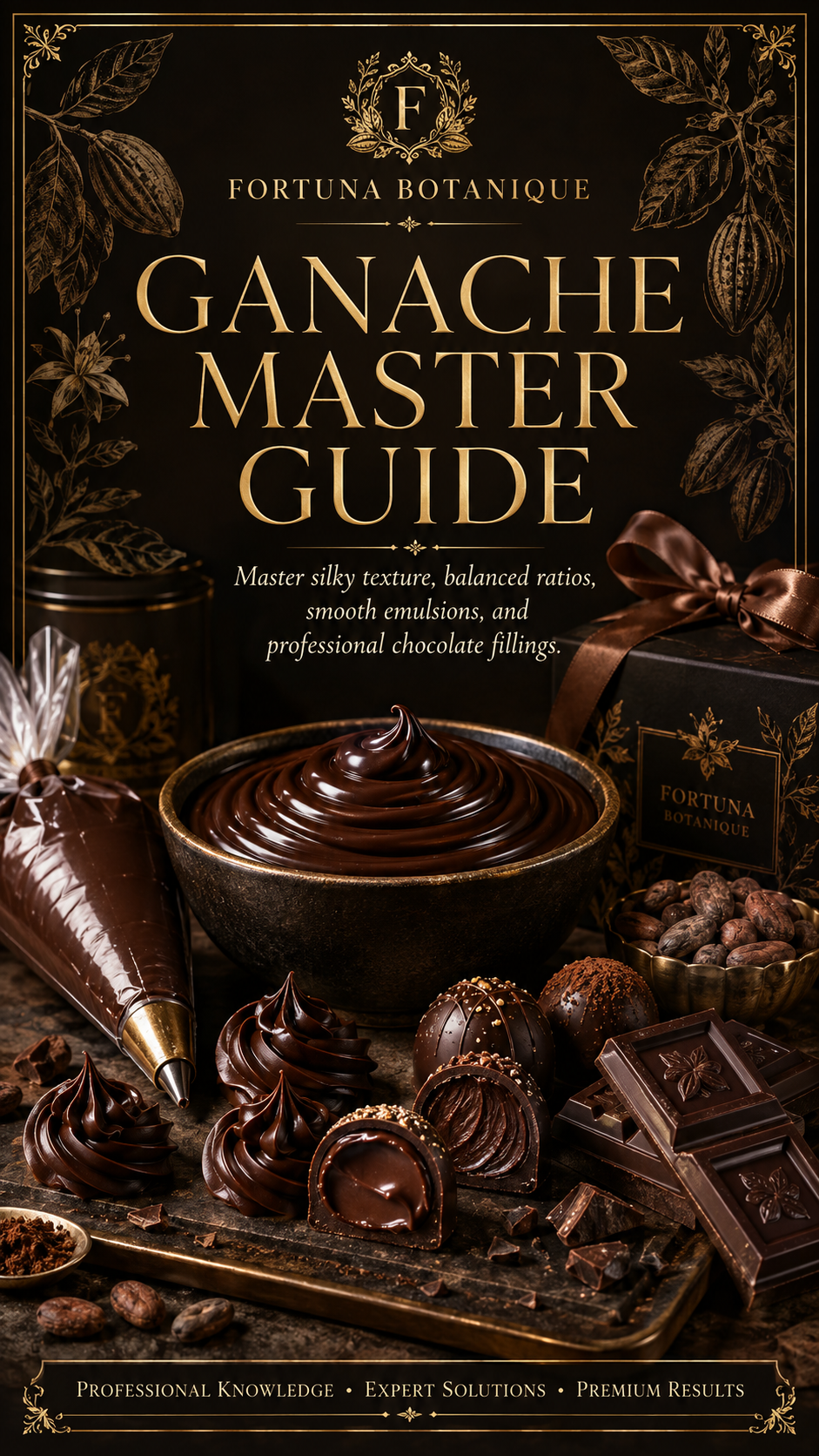 Ganache Master Guide | Chocolate Ganache Ratios, Emulsions, Texture, Fillings & Troubleshooting PDF