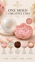 Peony Flower Silicone Mold for Soap, Candles, Resin, Chocolate & Zefir
