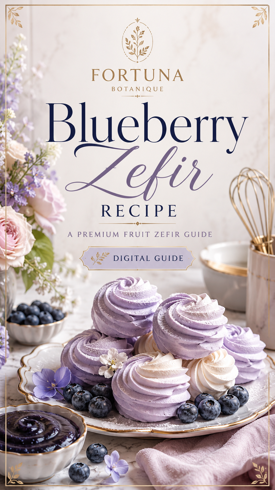 Blueberry Zefir Recipe Guide | Premium Fruit Marshmallow Recipe PDF