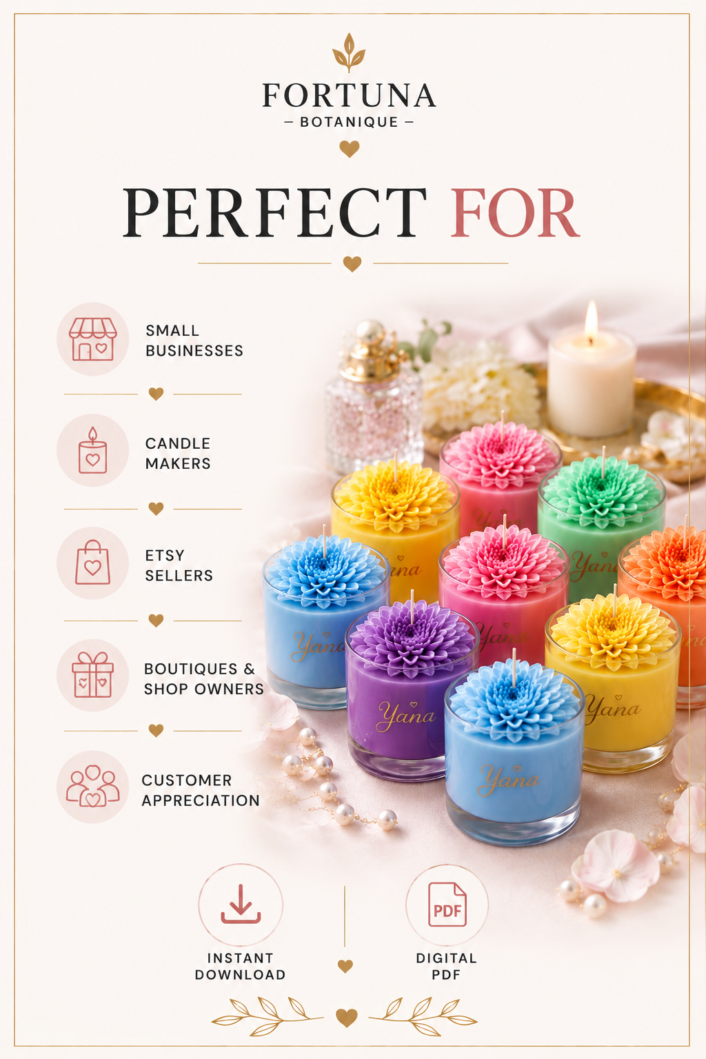 Luxury Candle Loyalty Card Templates | Printable Rewards Cards | Small Business Marketing | Editable PDF | Instant Download