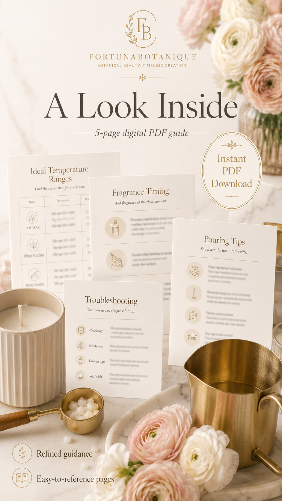 Candle Temperature & Pouring Guide | Candle Making PDF