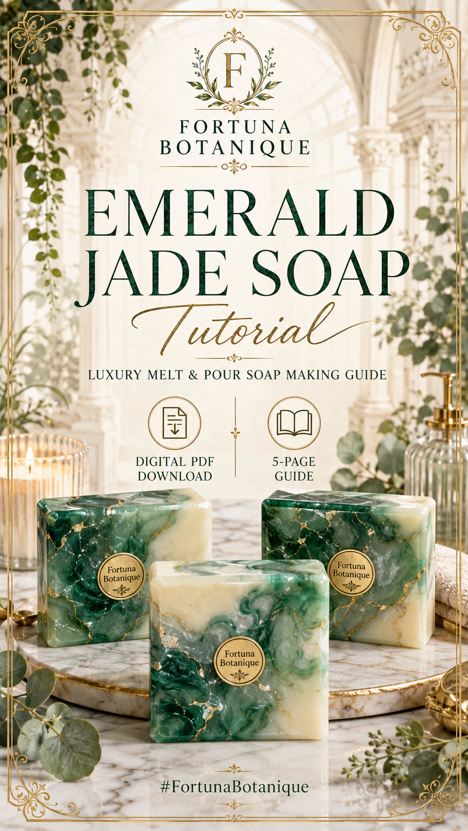 Emerald Jade Soap Tutorial | Luxury Melt & Pour Gemstone Soap Making Guide