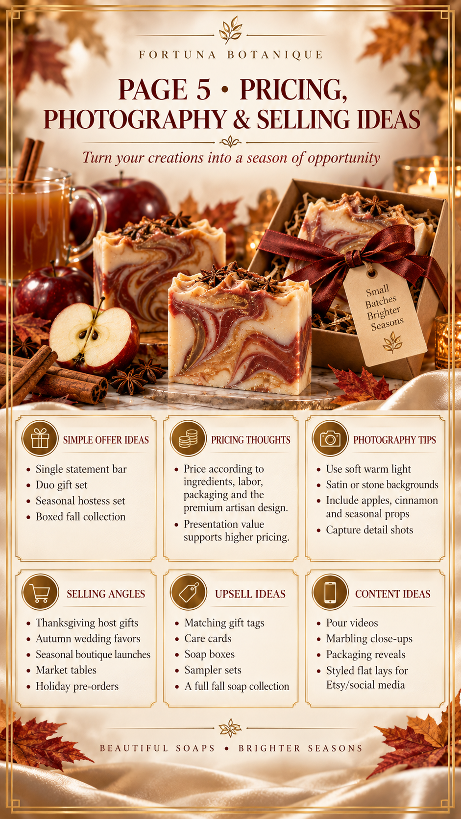 Apple Cider Soap Guide | Fall Harvest Soap Tutorial, Packaging & Seasonal Selling PDF