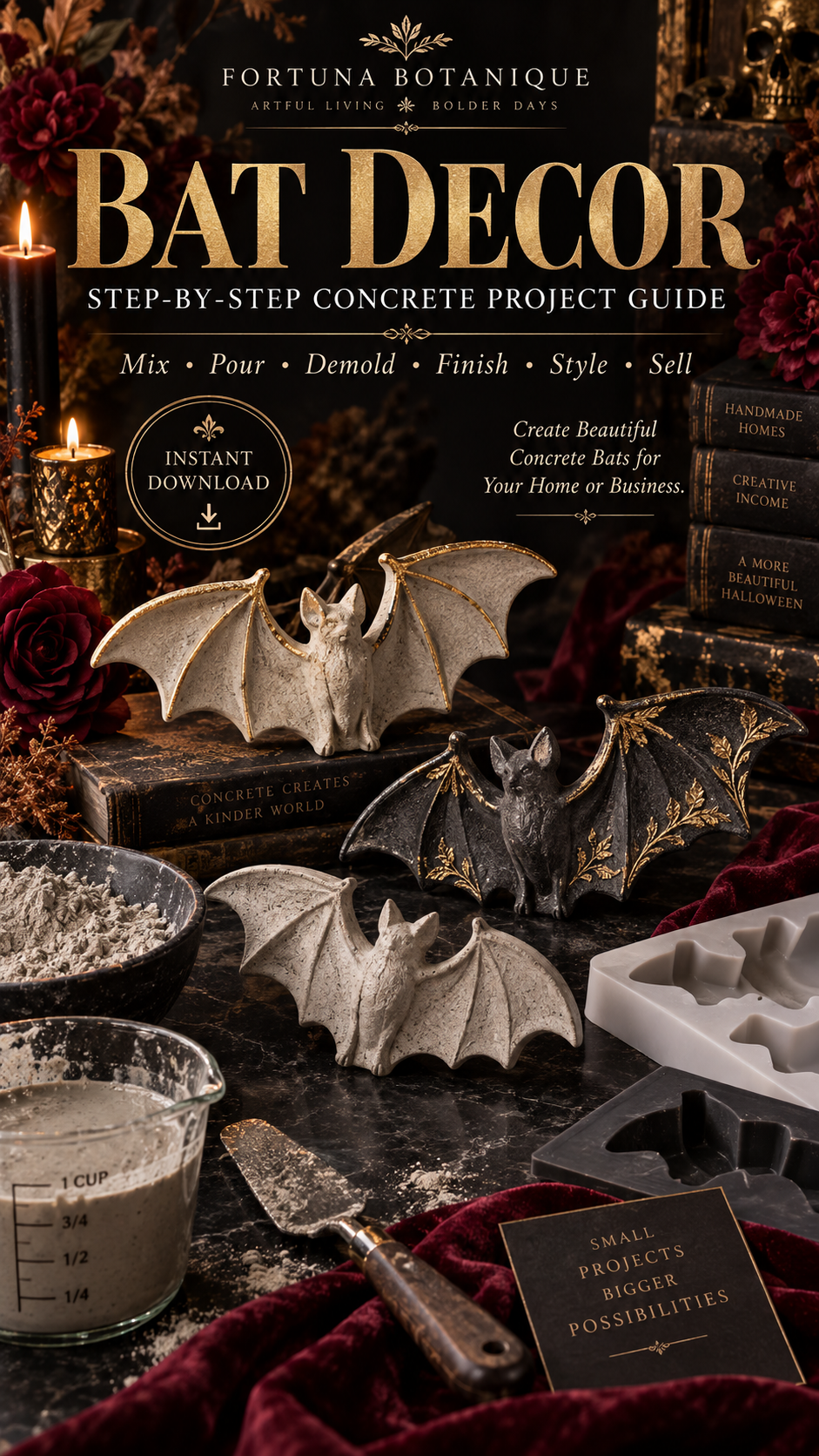 Concrete Bat Decor Guide | Step-by-Step Halloween Concrete Project