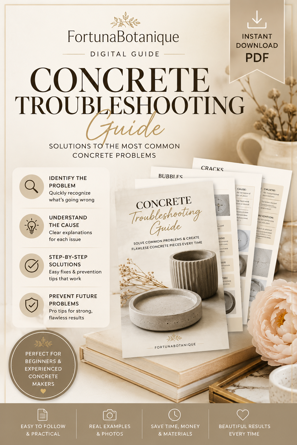 Concrete Troubleshooting Guide | Fix Common Casting Problems & Improve Your Results | Instant PDF Download