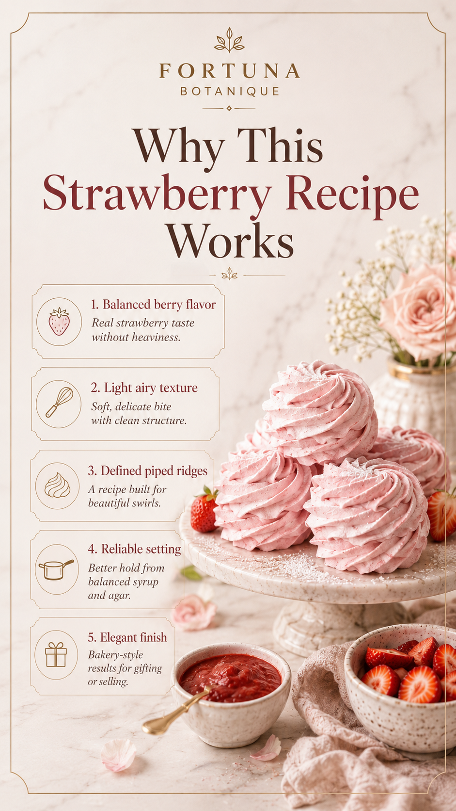 Strawberry Zefir Recipe Guide | Berry Zefir Recipe, Texture & Piping Techniques